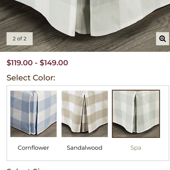 NWT BALLARD DESIGN GWYNETH BUFFALO CHECK BEDSKIRT - Picture 3 of 3